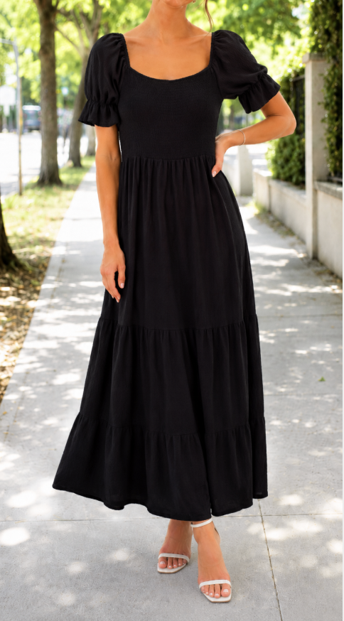 Classic Black Maxi Dress