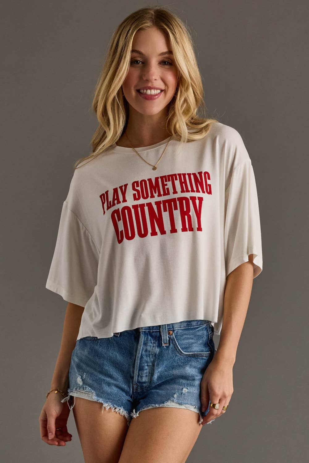 “Play Something Country” Cropped Tee