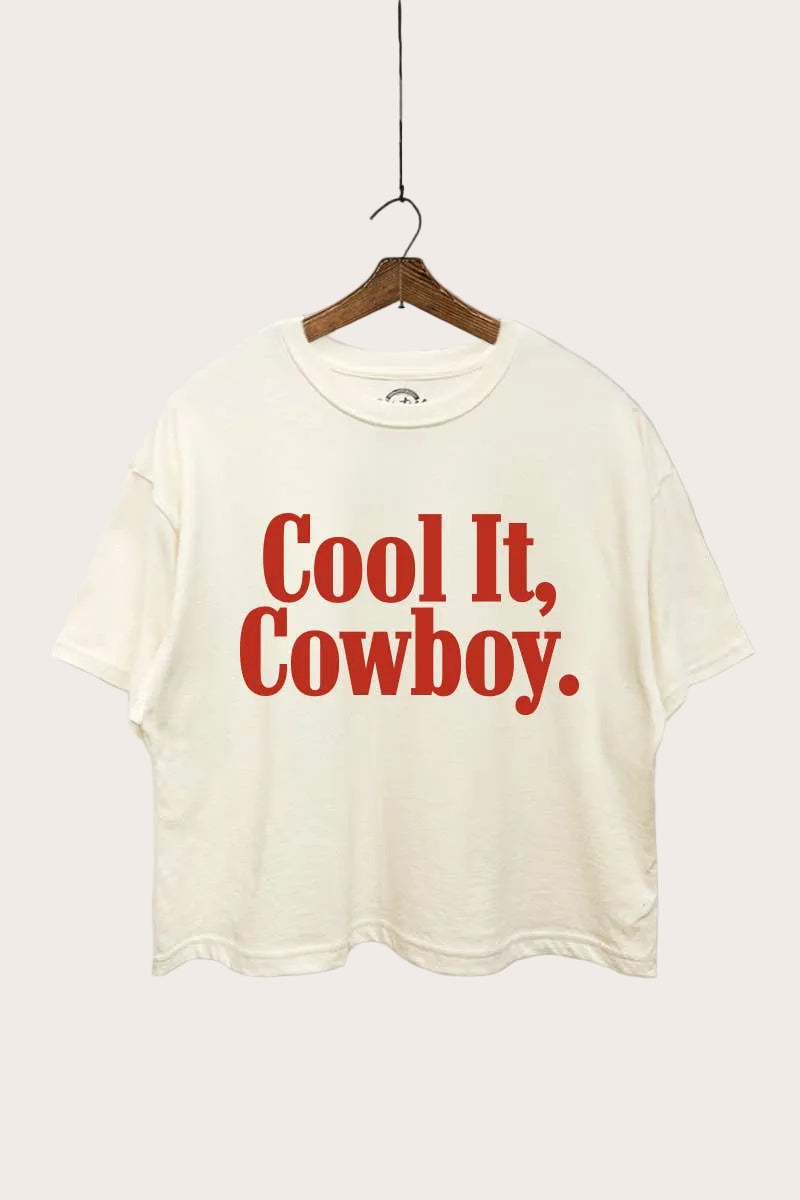 Cool It Cowboy Boxy Crop Top
