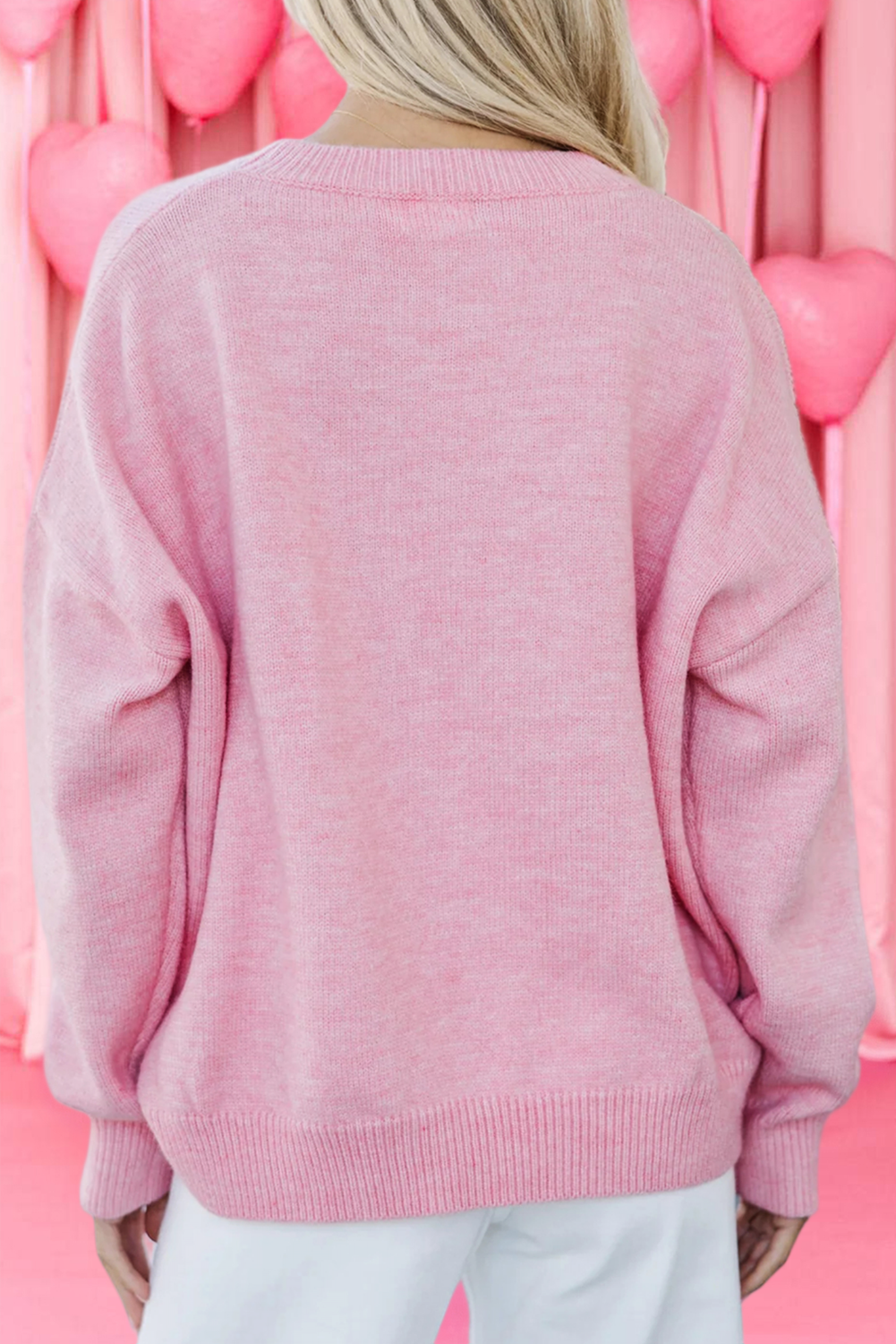 Love Script Graphic Baggy Sweater