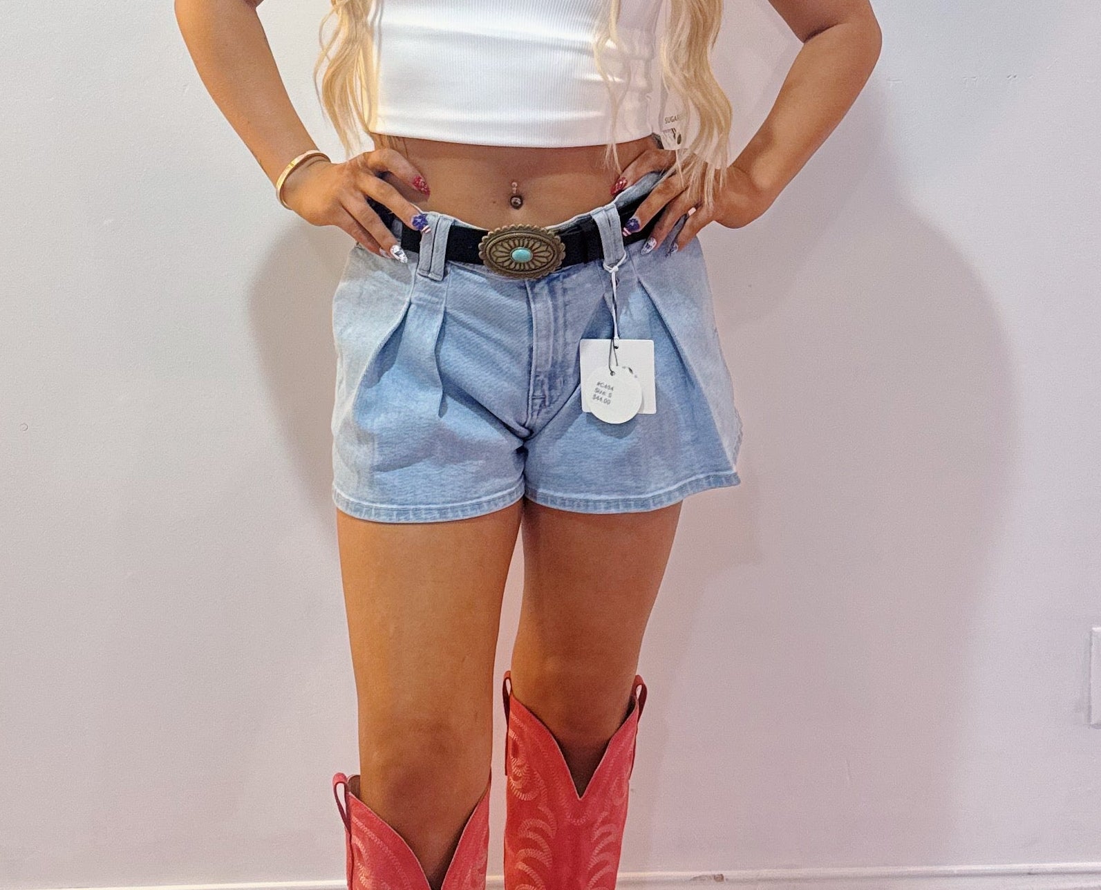 Denim Bubble Shorts
