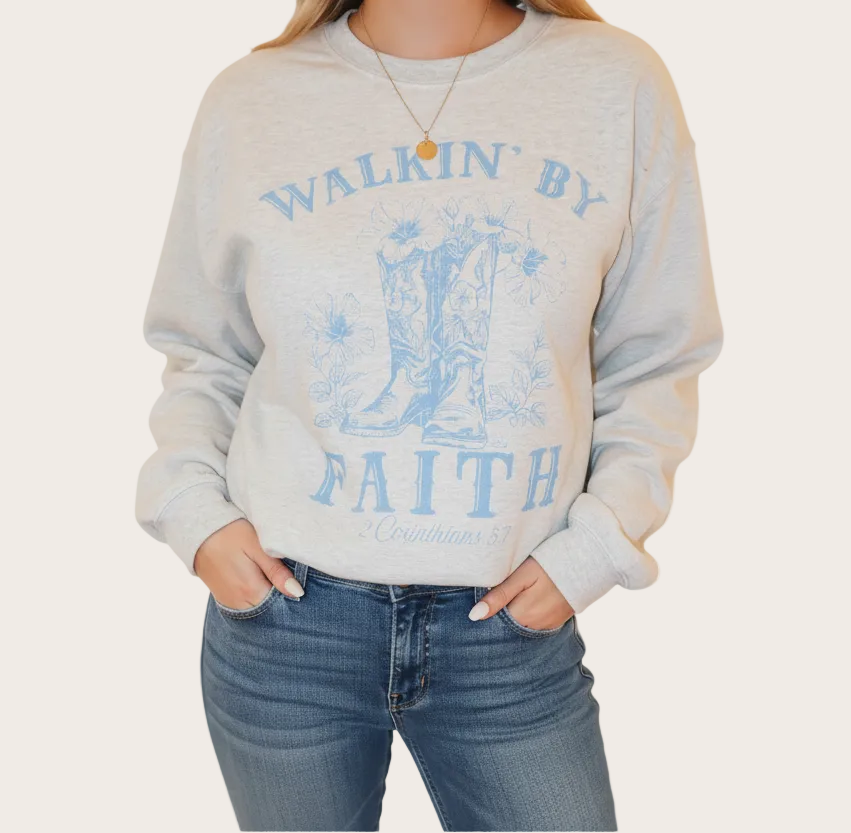 Walkin by Faith Crewneck