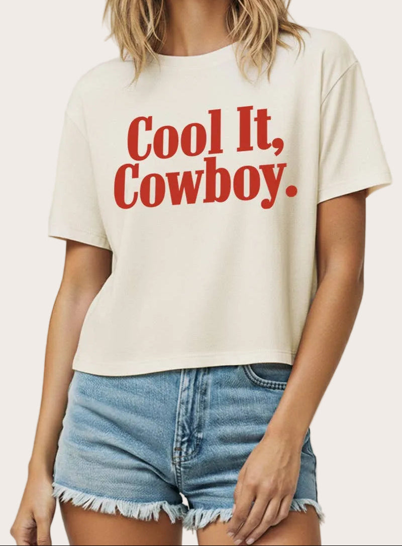 Cool It Cowboy Boxy Crop Top