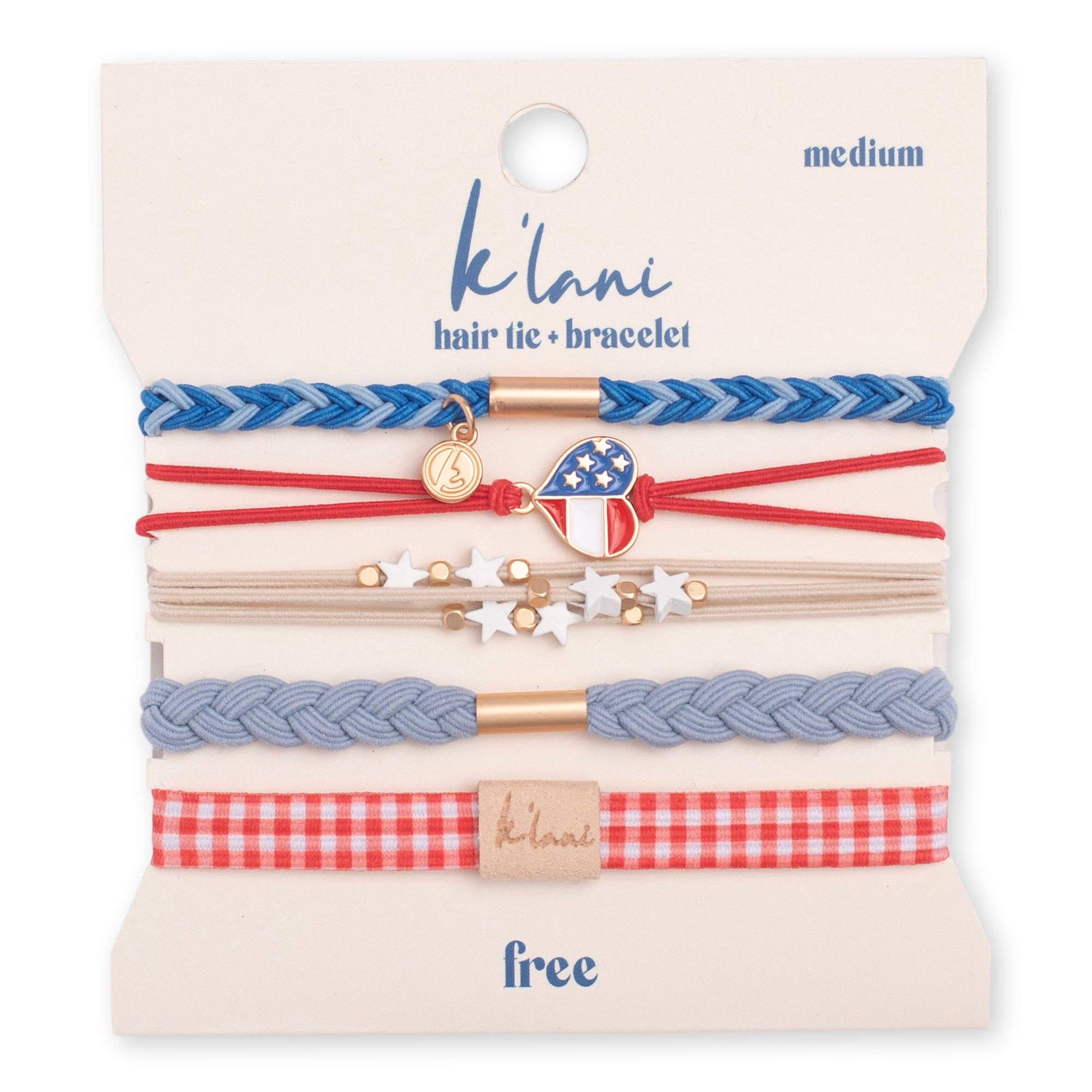 Free Patriotic Hair Tie Bracelets