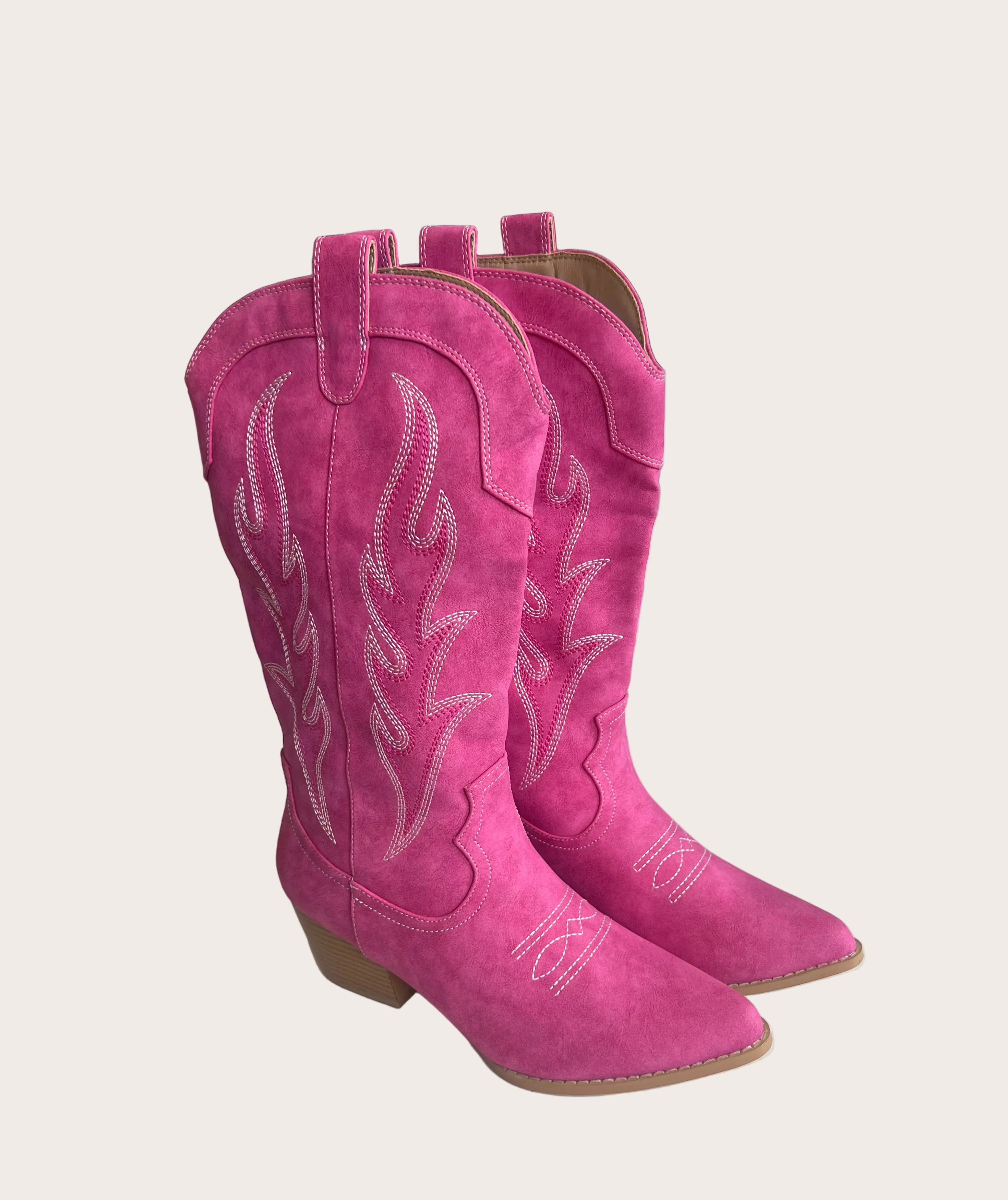 Pink Flame Western Boots