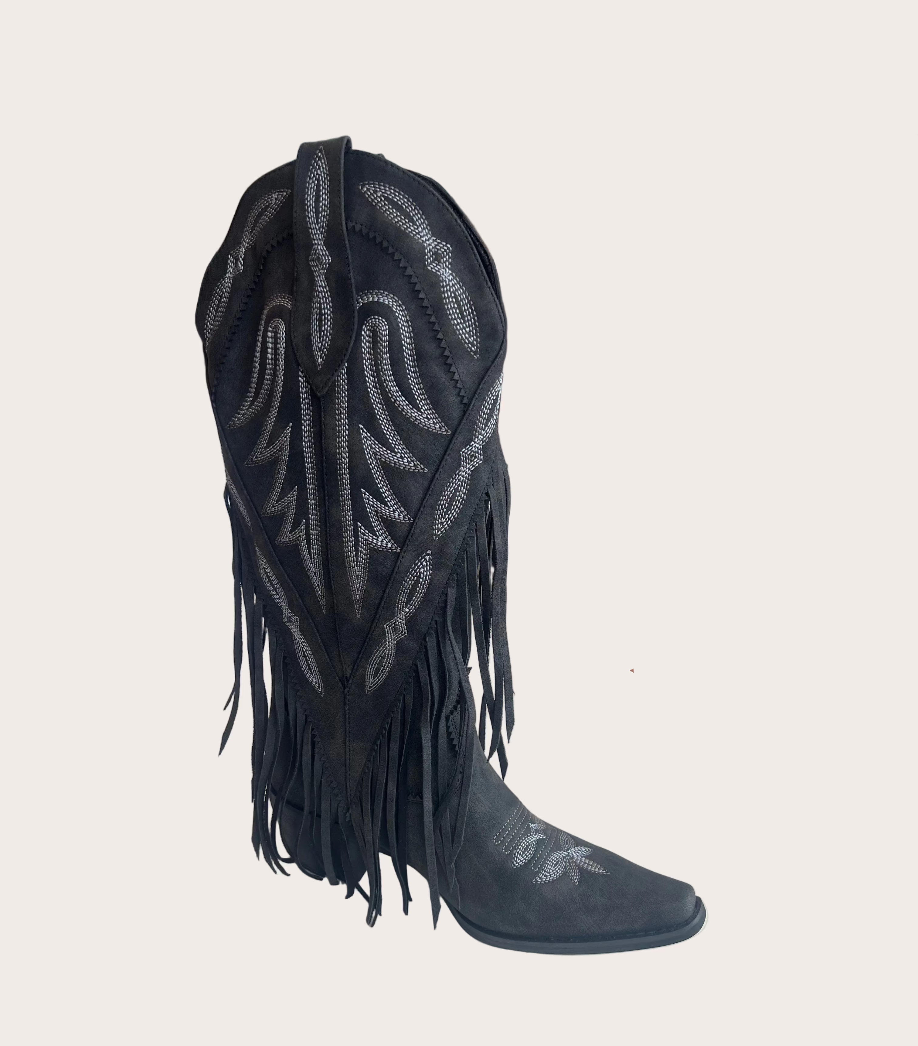Midnight Fringe Western Boots