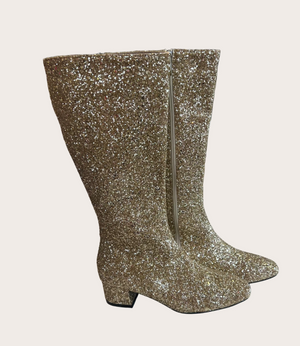 Golden Glam Knee-High Boot