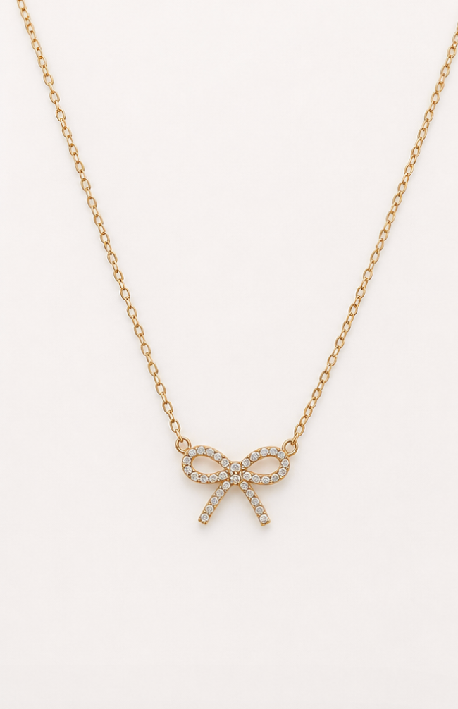 The Crystal Bow Necklace