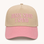 “Jesus Saves I Spend” Trucker Hat