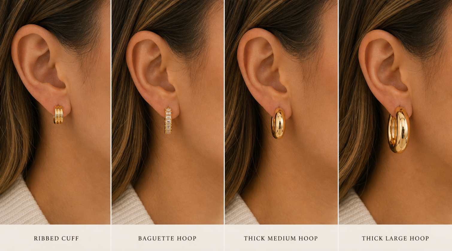 Double Hoop Huggie Earrings