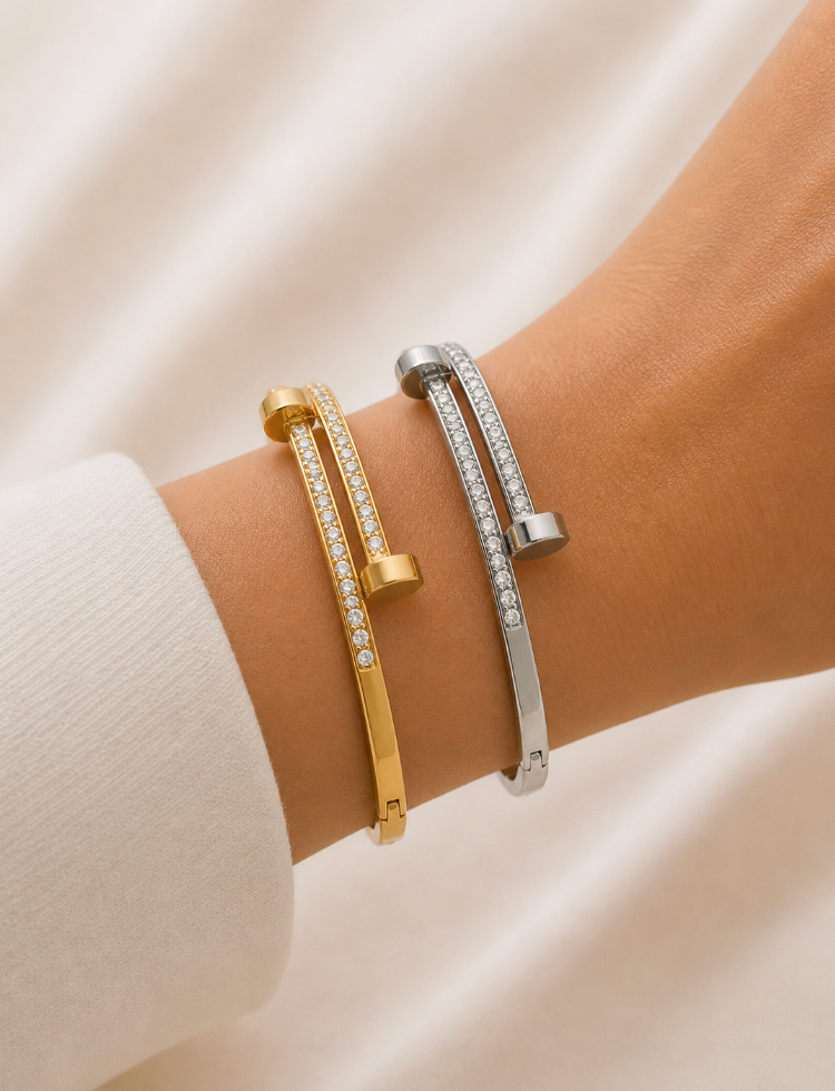 Nail Crystal Bangle