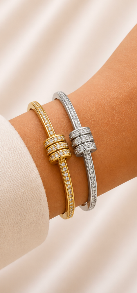 Radiant Stack Crystal Bangle