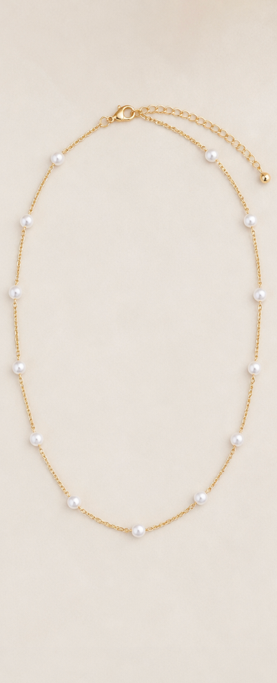 Dainty Pearl Glow Necklace
