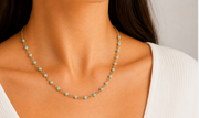 Seafoam Beaded Glow Necklace