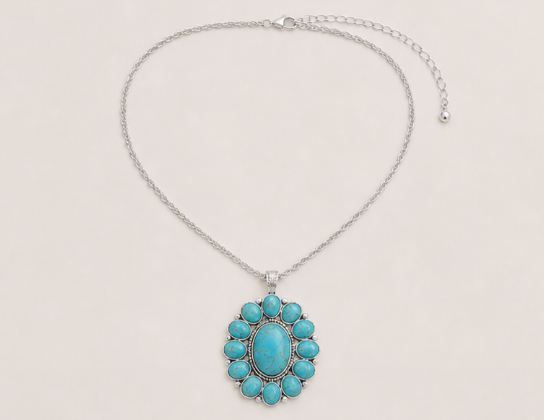 Desert Bloom Turquoise Necklace