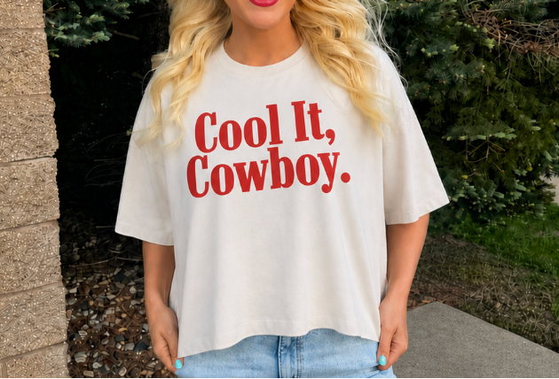 Cool It Cowboy Boxy Crop Top