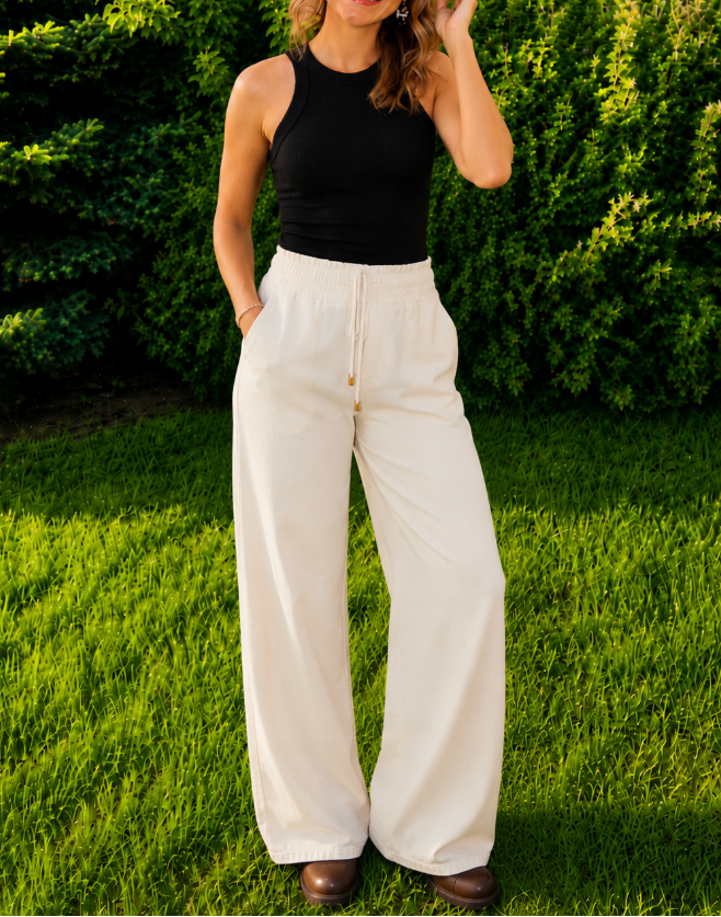 Linen Wide Leg Pants