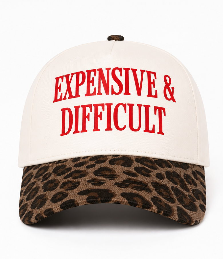 Leopard “Expensive & Difficult” Hat