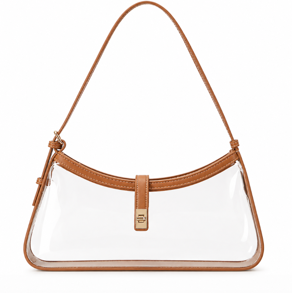 Clear Intent Vegan Leather Shoulder Bag