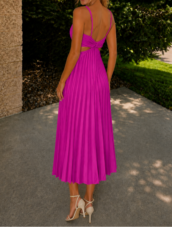 Sunset Stunner Pleated Mini Dress
