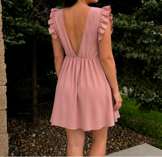 Blush & Bloom Lace Babydoll Dress