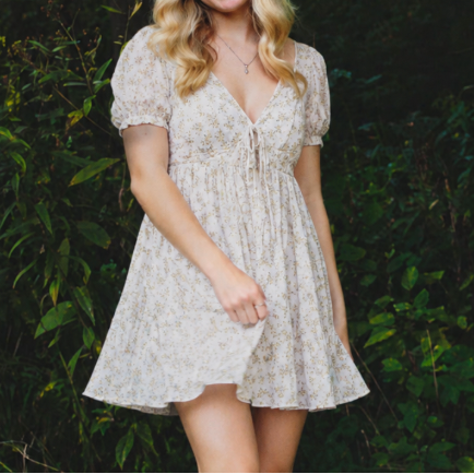 Meadow Whisper Floral Mini Dress