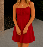 Cherry Kiss Open Back Dress