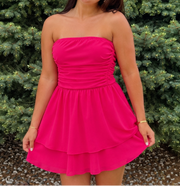 Hot Shot Ruched Mini Dress