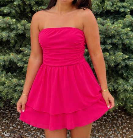 Hot Shot Ruched Mini Dress