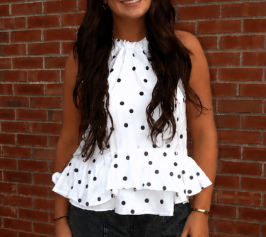 Sweet Spot Polka Dot Halter Top