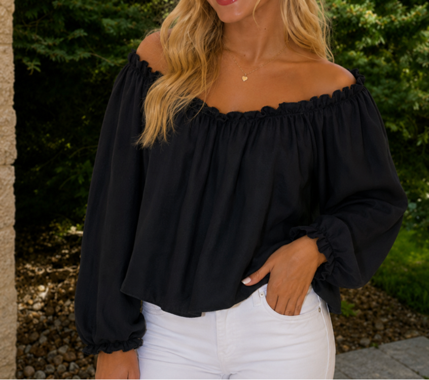 Noir Willow Blouse