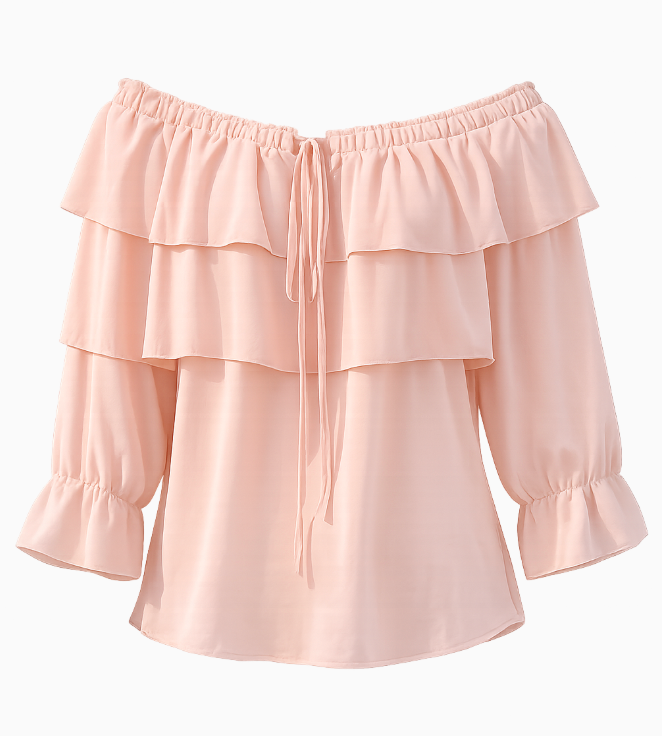 Blush Breeze Off-Shoulder Top
