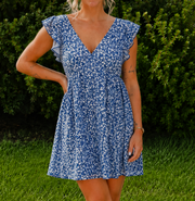 Blue floral Dress