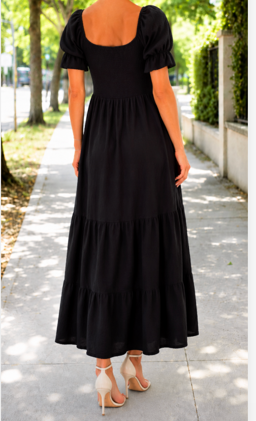 Classic Black Maxi Dress