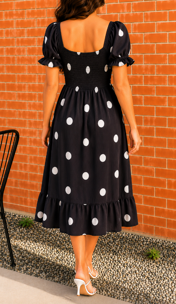 Polka Dot Midi Dress