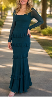 Evergreen Whisper Gown