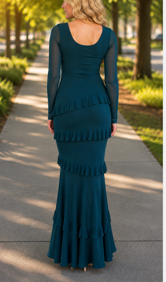 Evergreen Whisper Gown