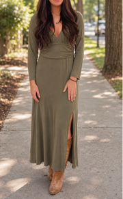 Olive Grove Maxi Dress