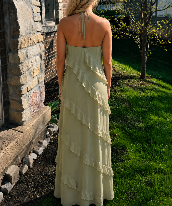 Sagewater Ruffle Maxi