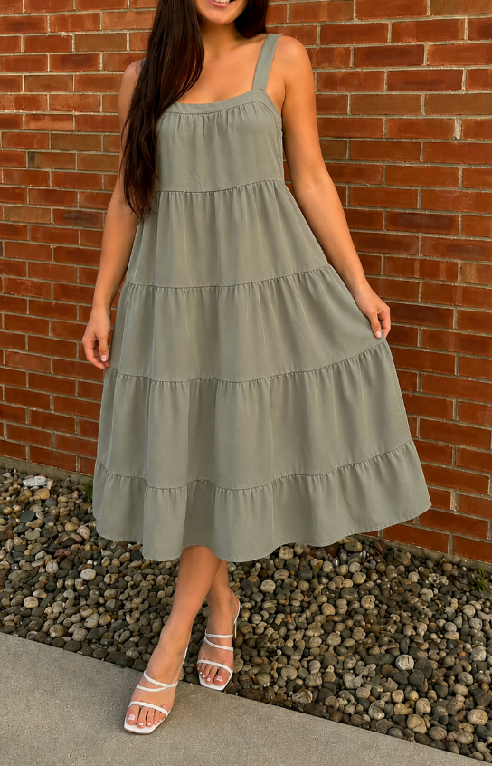 Sagebrook Tiered Midi Dress