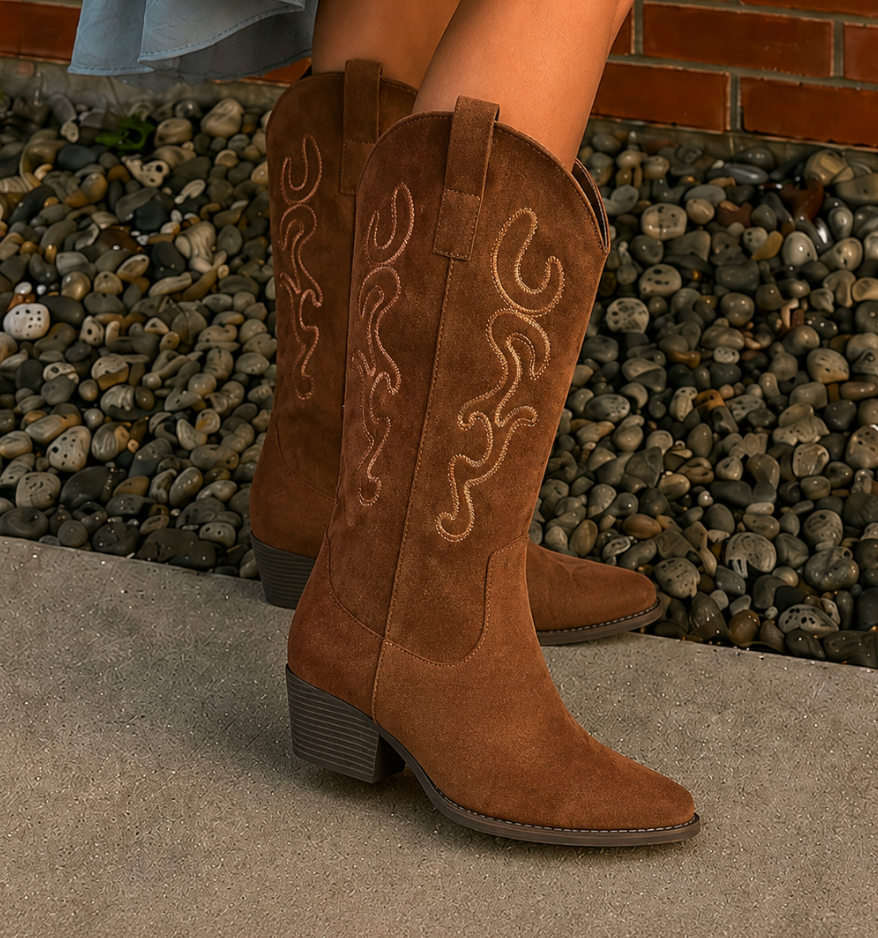 Saddle Stitch Western Boots
