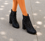 Blackout Glitter Bootie