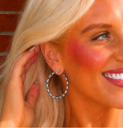 Turquoise Horizon Hoop Earrings