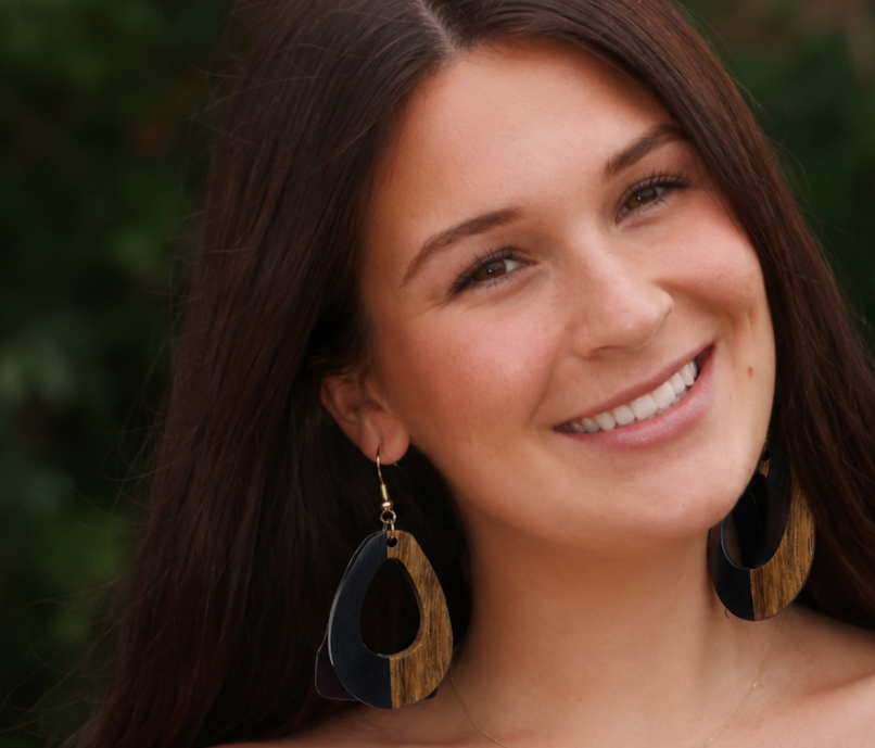 Wooden Mosaic Earrings