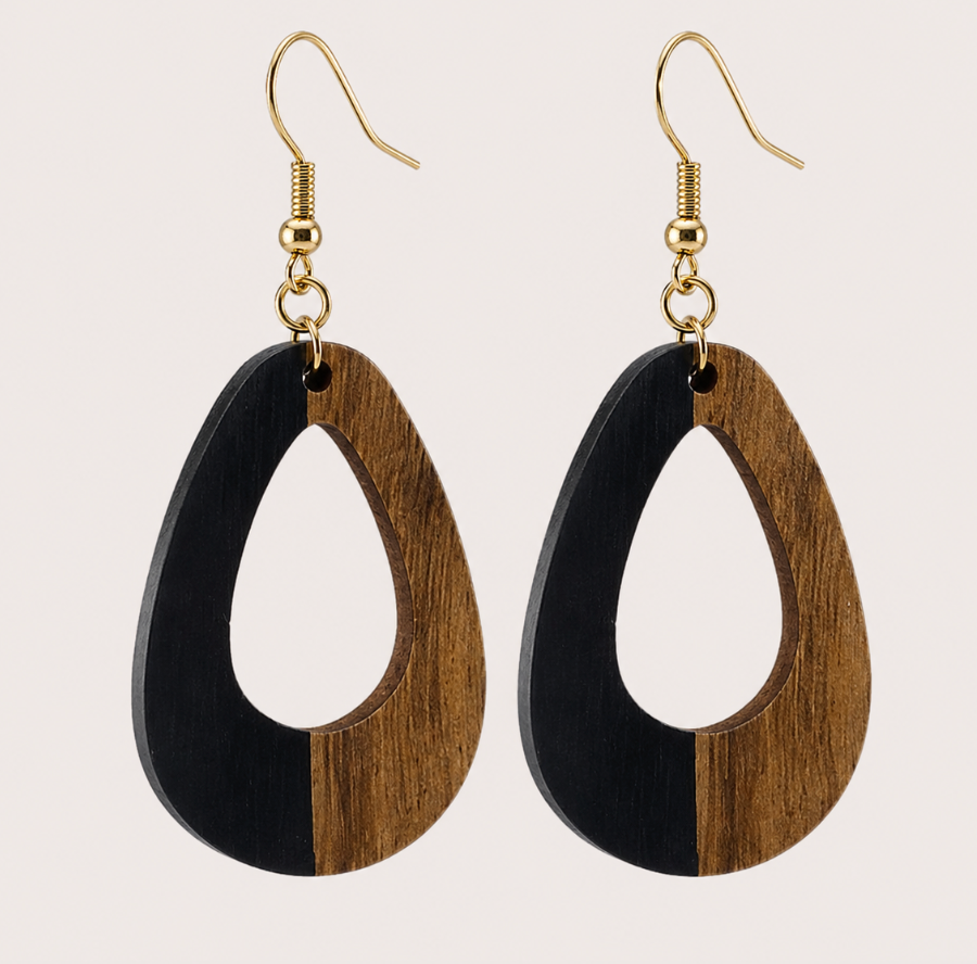 Wooden Mosaic Earrings
