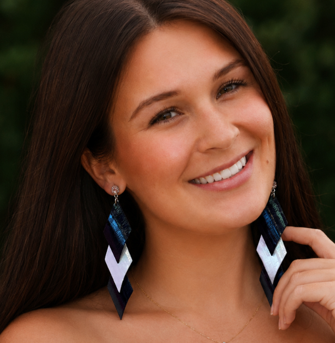 Black and White Diamond Earrings