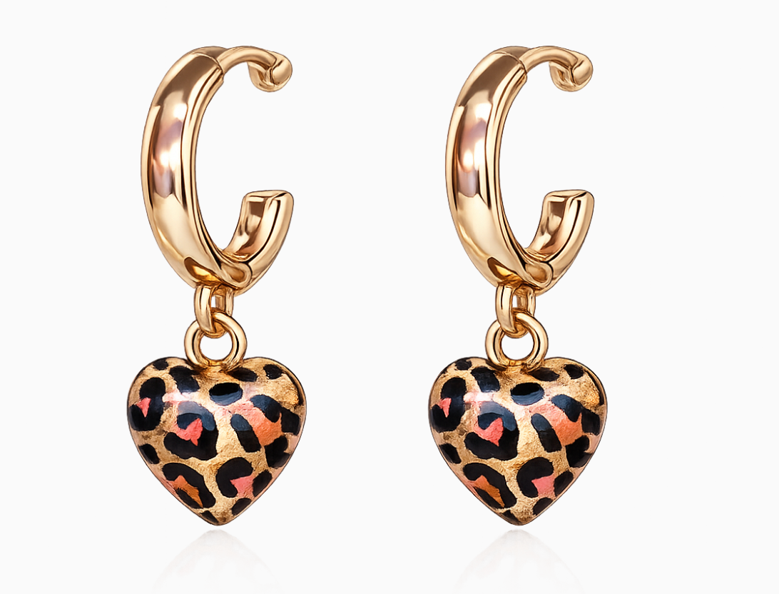 Wild Heart Huggie Earrings