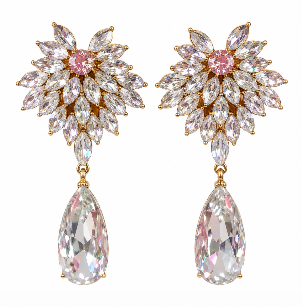 Teardrop Gem Earrings