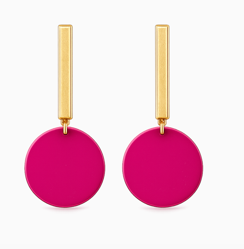 Hot Pink Pop Drop Earrings