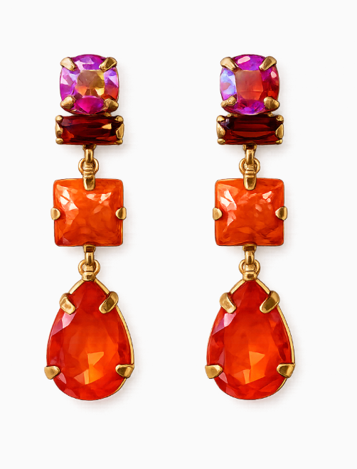 Sunset Glow Statement Earrings